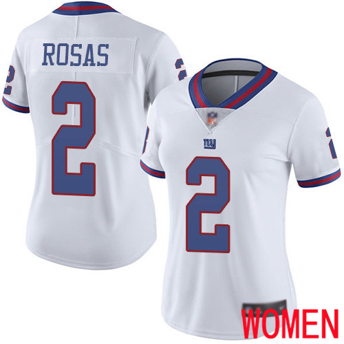 Women New York Giants 2 Aldrick Rosas Limited White Rush Vapor Untouchable Football NFL Jersey